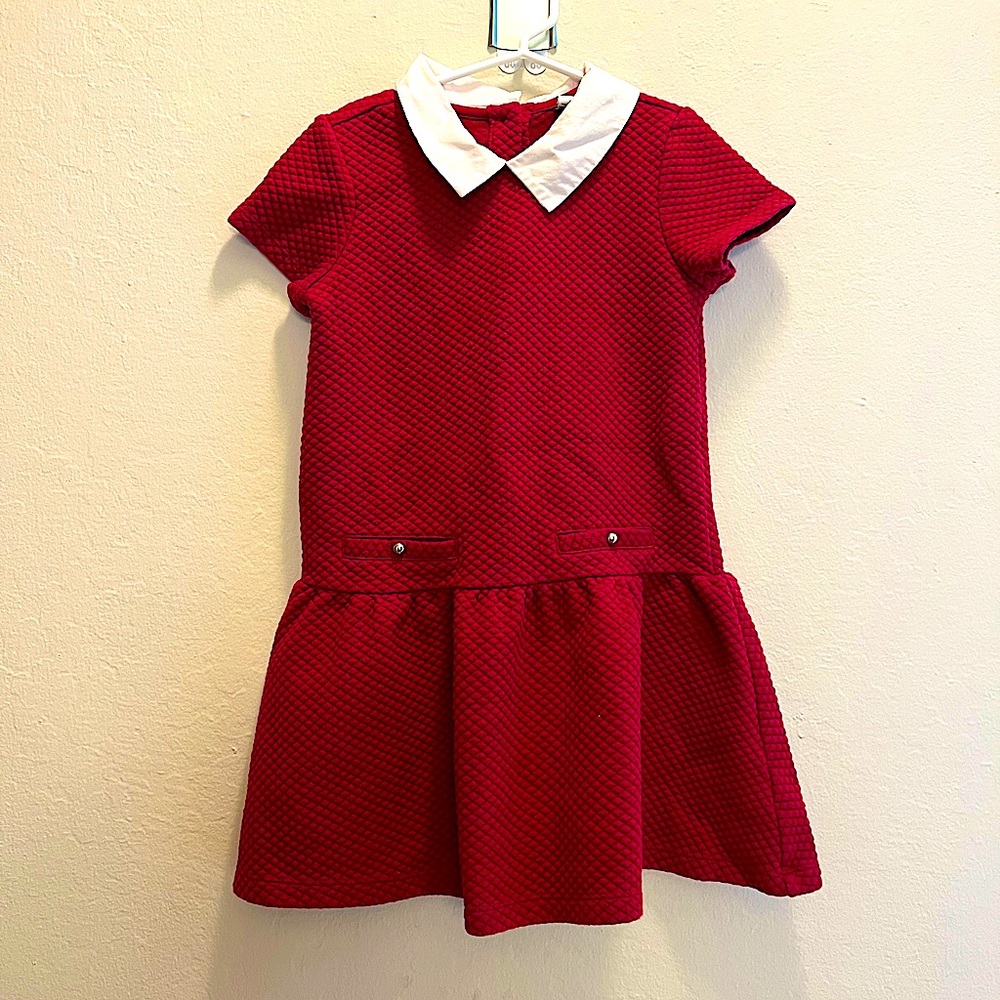Janie and jack burgundy short sleeve dress